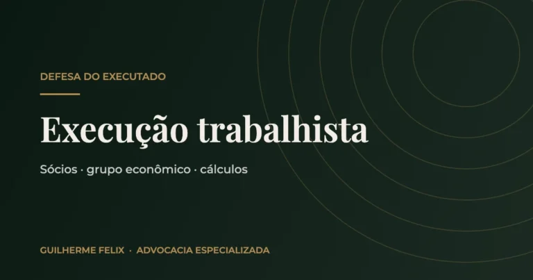 Capa: Execução trabalhista — Guilherme Felix Advocacia