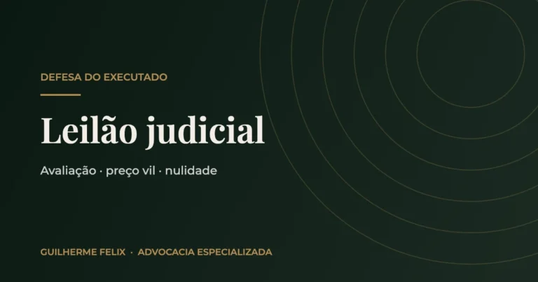 Capa: Leilão judicial — Guilherme Felix Advocacia